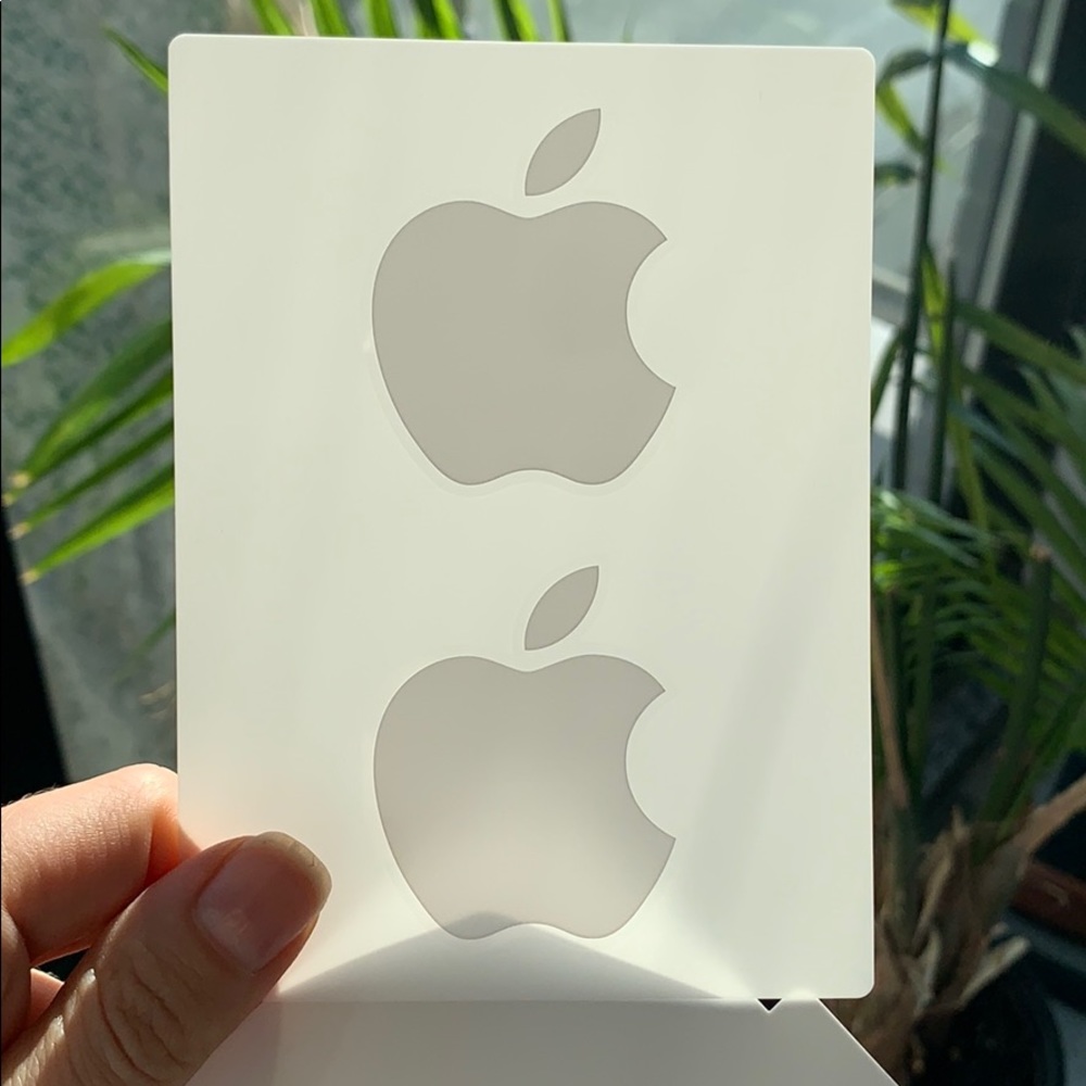 2Pcs Apple Mac Book Pro White Stickers